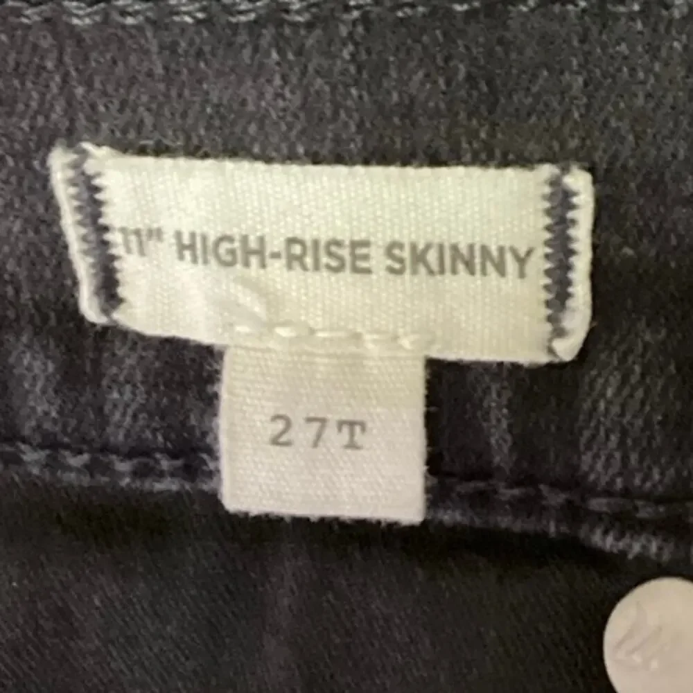 Madewell Women's Black 11" High Rise Skinny Stretch Ankle Denim Jeans Pants 27 - Picture 5 of 6